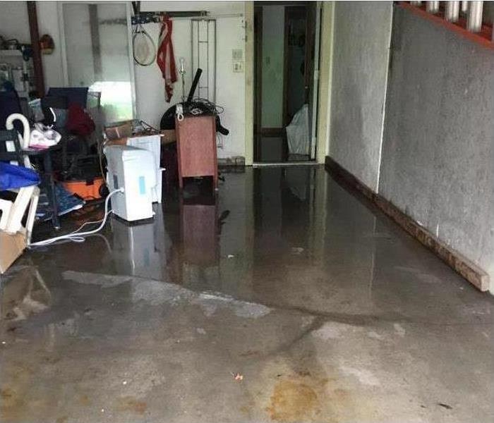 A flooded basement